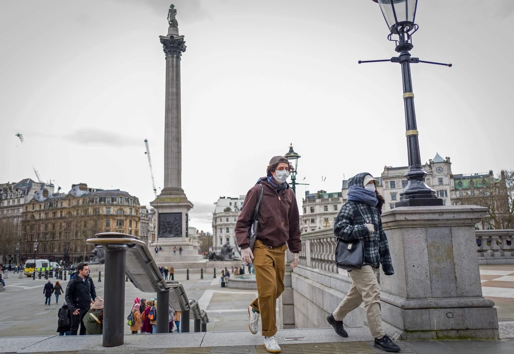 Na Trafalgar Square w Londynie Na Trafalgar Square w Londynie