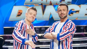 Rafał Mroczek i Przemysław Cypryański na planie "Dance Dance Dance"