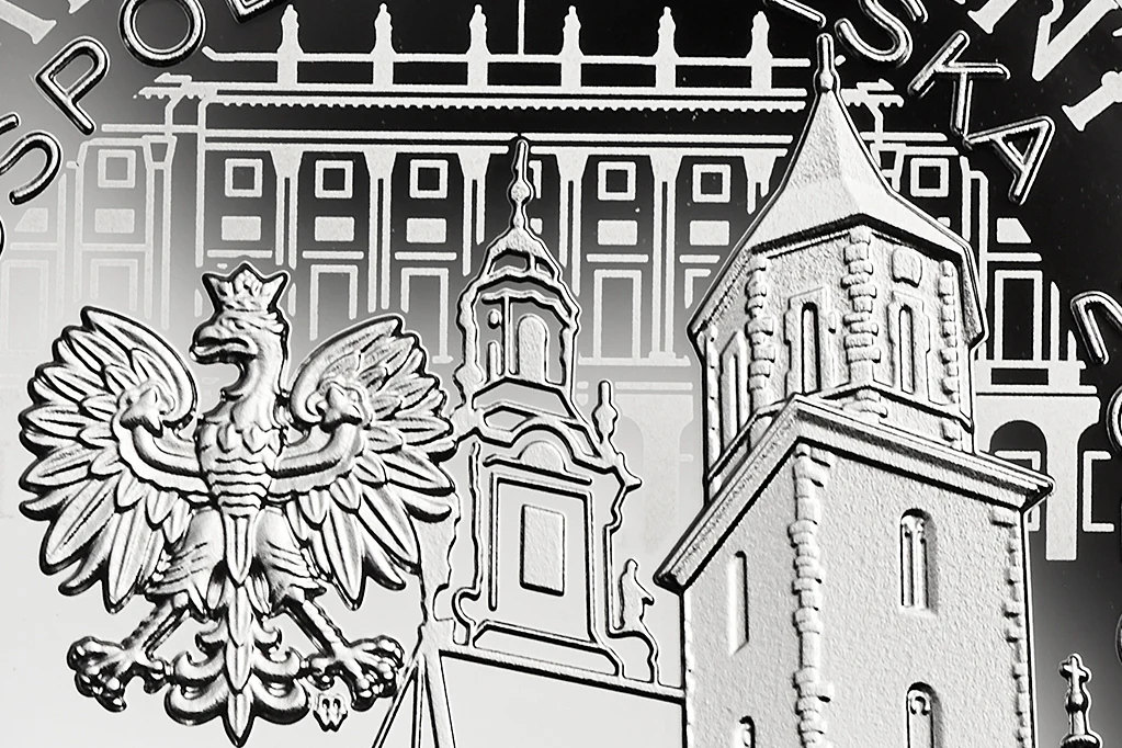 Moneta kolekcjonerska NBP - 10. rocznica tragedii smoleńskiej, 10 zł, detal awersu