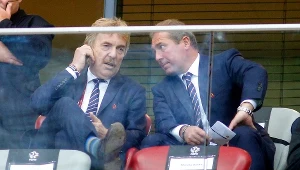 Prezes Zbigniew Boniek i wiceprezes Marek Koźmiński