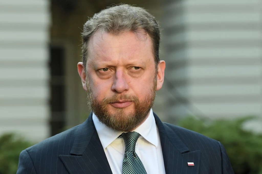 Minister zdrowia Łukasz Szumowski podczas briefingu prasowego Minister zdrowia Łukasz Szumowski podczas briefingu prasowego