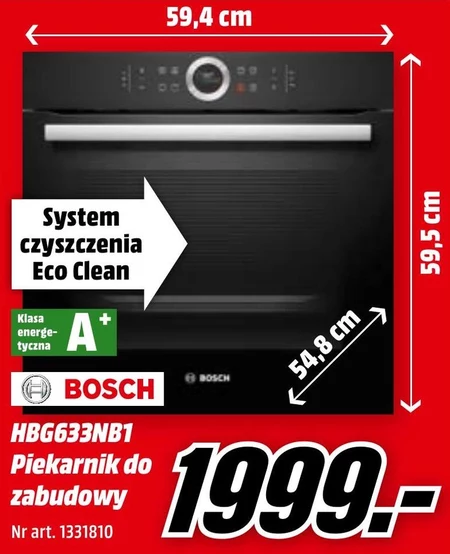 Piekarnik do zabudowy HBG633NB1 Bosch