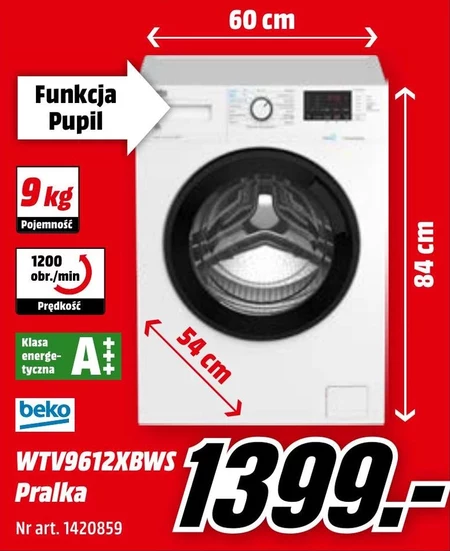 Pralka WTV9612XBWS Beko