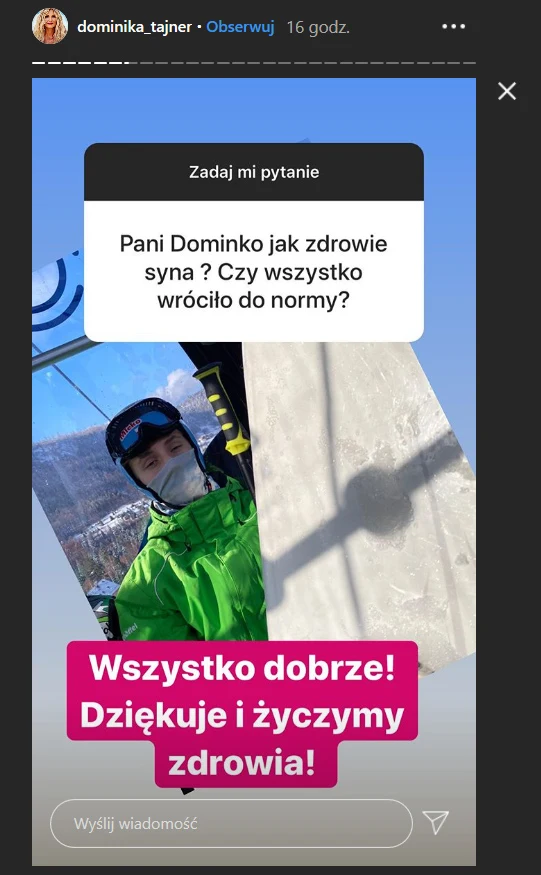 Instastories Dominiki Tajner Instastories Dominiki Tajner