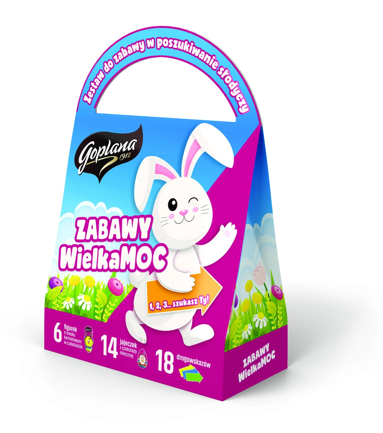 Unikalną nowością od Goplany jest jedyny w swoim rodzaju zestaw dla dzieci do zabawy w wielkanocne poszukiwanie słodyczy "od zajączka". Unikalną nowością od Goplany jest jedyny w swoim rodzaju zestaw dla dzieci do zabawy w wielkanocne poszukiwanie słodyczy "od zajączka".