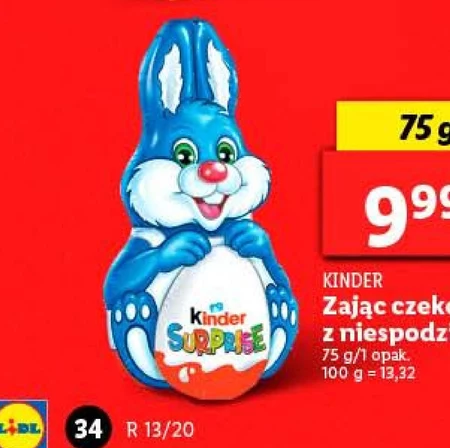 Zając czekoladowy Kinder