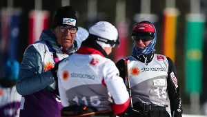 Aleksander Wierietielny, obok Justyna Kowalczyk