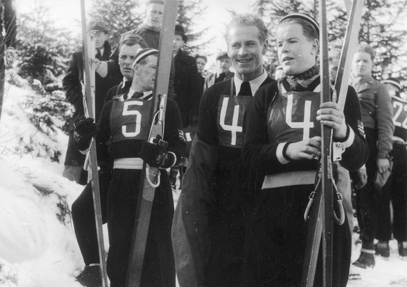 Asbjoern Ruud, Stanisław Marusarz i Birger Ruud Asbjoern Ruud, Stanisław Marusarz i Birger Ruud