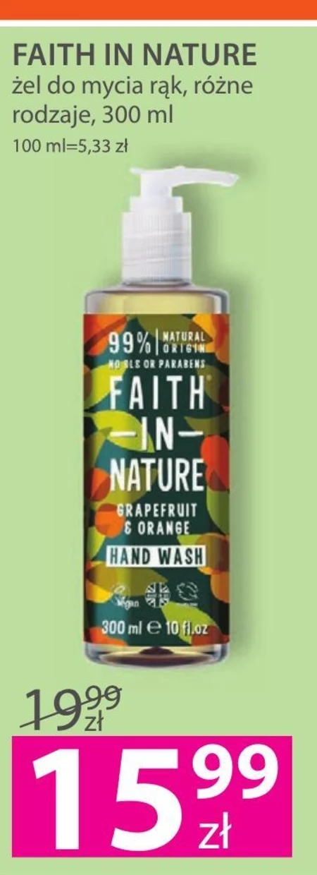 Żel do mycia rąk Faith in Natura