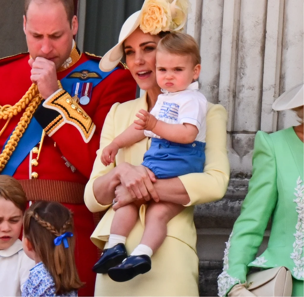 Książę William, księżna Kate i książę Louis