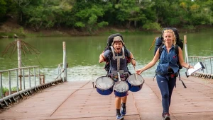 Małgorzata Heretyk i Ernest Musiał w programie "Ameryka Express 2" / Agencja TVN/x-news