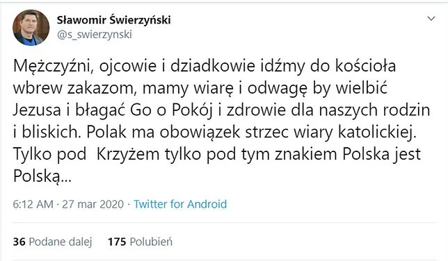 Wpis Sławomira Świerzyńskiego