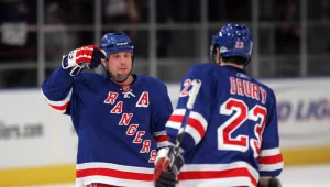 Martin Straka i Chris Drury w okresie występów w New York Rangers