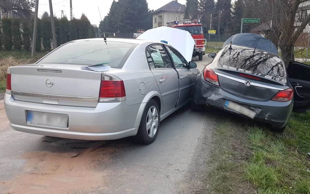 Oplem Vectra policjanci dogonili Insignię, a uderzając w bok, doprowadzili do jej zatrzymania