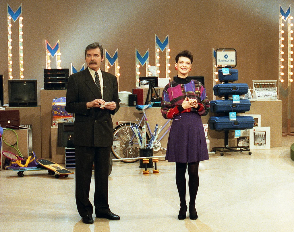 Magda Masny i Wojciech Pijanowski w teleturnieju "Koło fortuny"