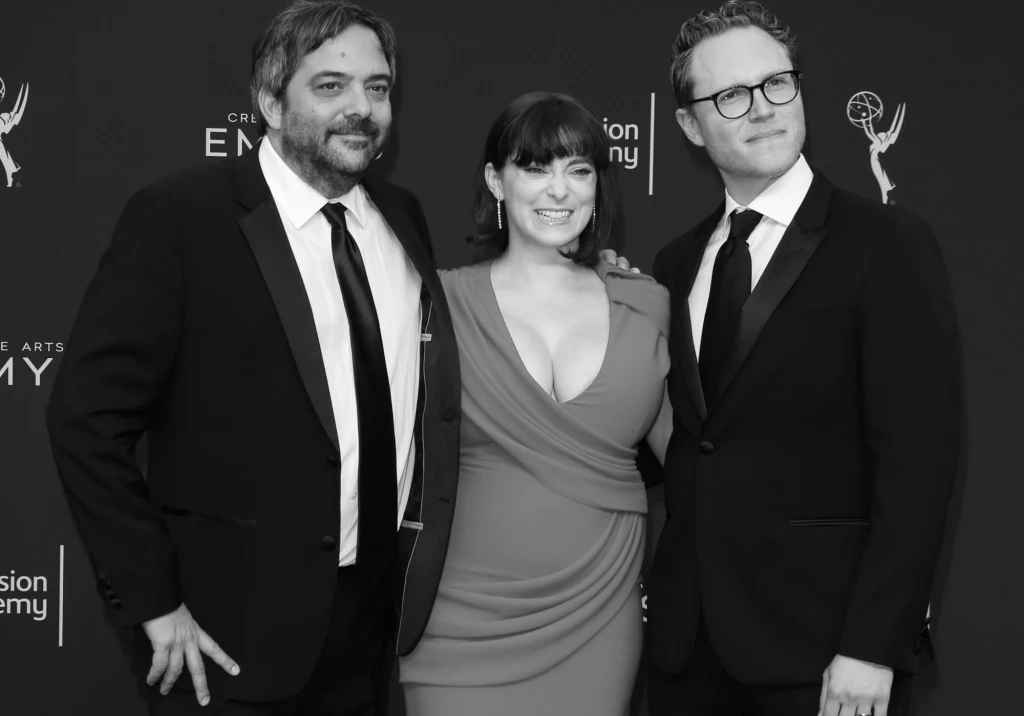 Ekipa odpowiedzialna za "Crazy-Ex-Girlfriend": Adam Schlesinger, Rachel Bloom i Jack Dolgen Ekipa odpowiedzialna za "Crazy-Ex-Girlfriend": Adam Schlesinger, Rachel Bloom i Jack Dolgen