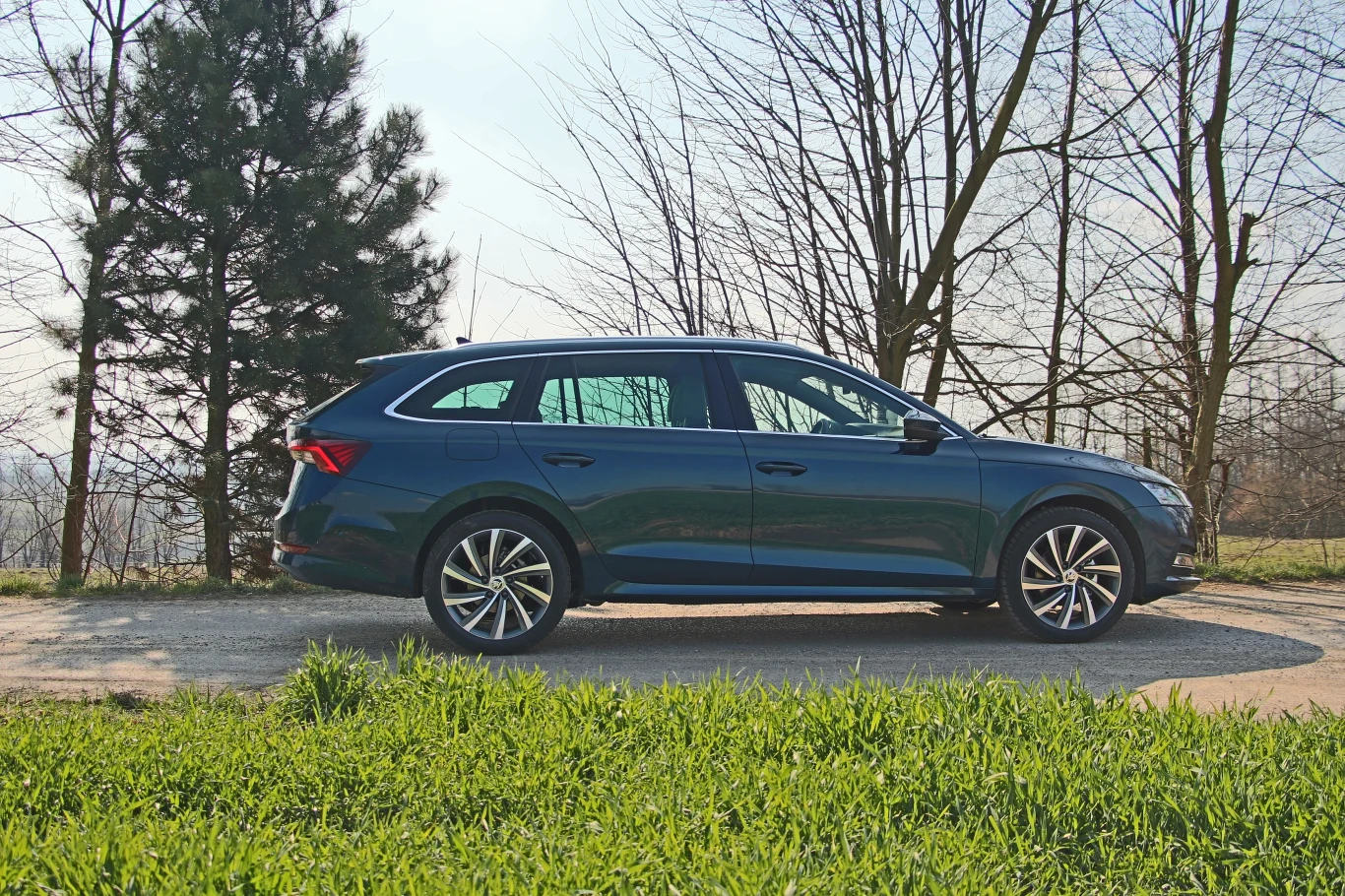 Z tej perspektywy Octavia IV bardzo przypomina Octavię III. Największe różnice to inaczej ukształtowany tył oraz mocniej zwężająca się linia okien.