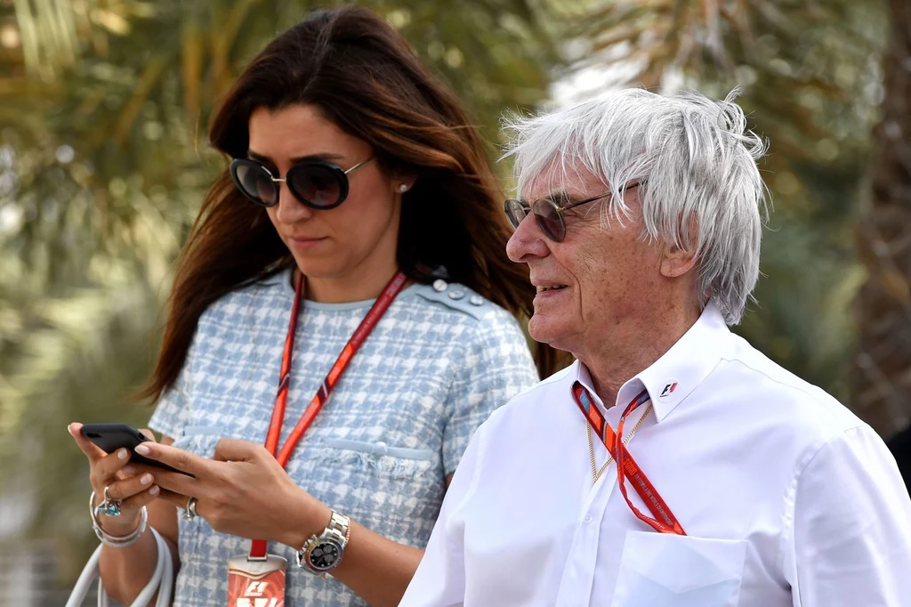 Bernie Ecclestone z żoną Fabianą Flosi Bernie Ecclestone z żoną Fabianą Flosi