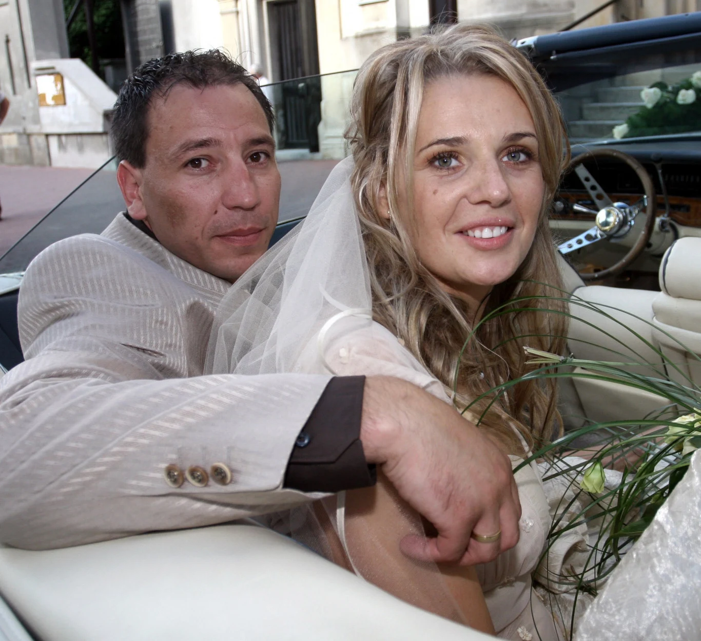 Agata Mróz i Jacek Olszewski w dniu ślubu, 2007 r.