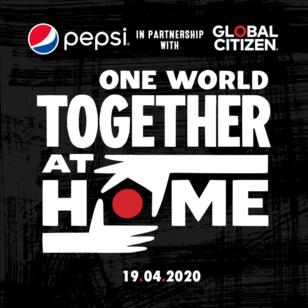 Plakat zapowiadający koncert "One World: Together at Home" Plakat zapowiadający koncert "One World: Together at Home"