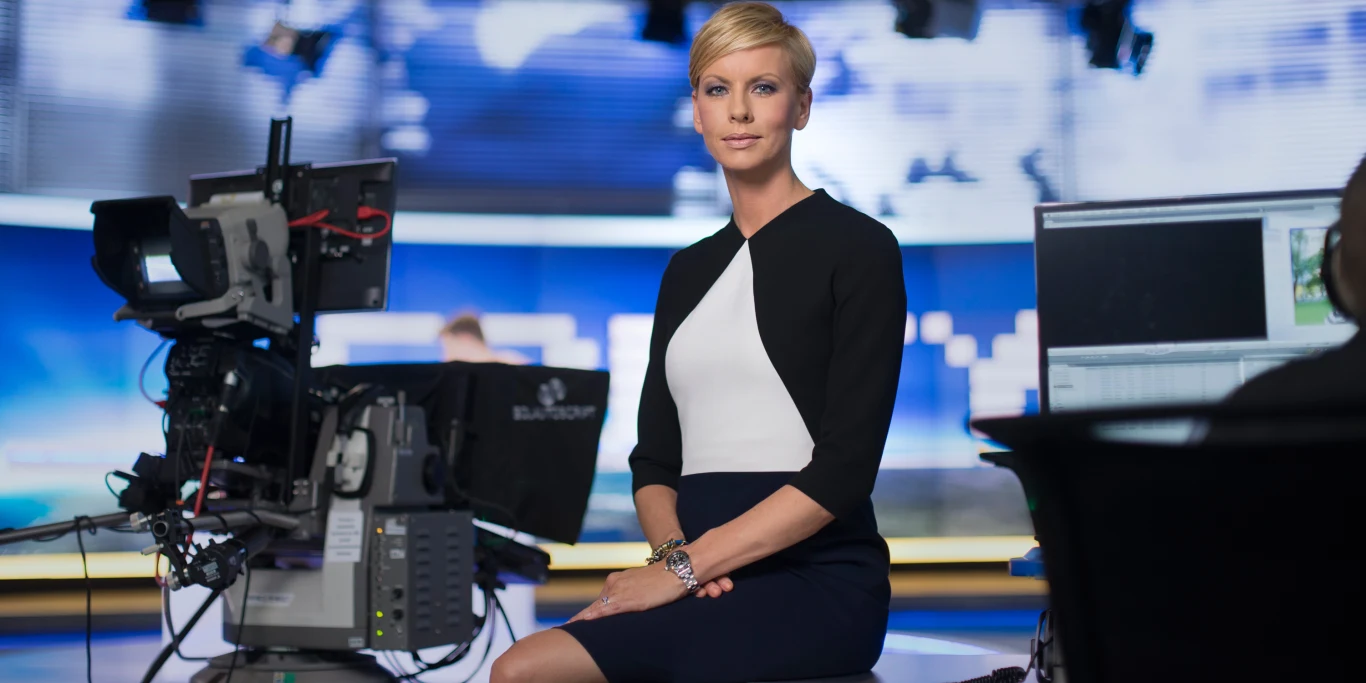 Anita Werner w studiu "Faktów" TVN / fot. x-news