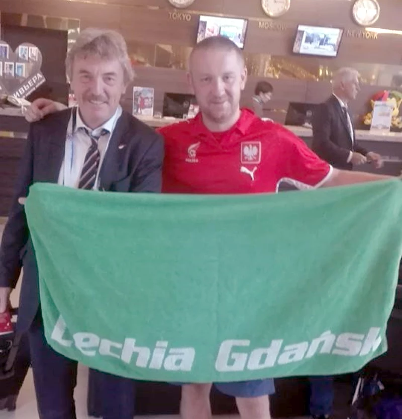 Prezes PZPN-u Zbigniew Boniek i red. Maciej Słomiński podczas MŚ w Rosji Prezes PZPN-u Zbigniew Boniek i red. Maciej Słomiński podczas MŚ w Rosji