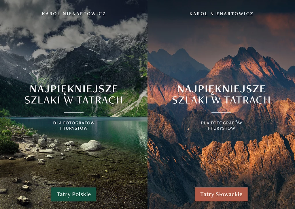 Okładka dwuczęściowego e-booka "Najpiękniejsze szlaki w Tatrach dla fotografów i turystów"