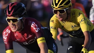 Michał Kwiatkowski, a za nim Egan Bernal
