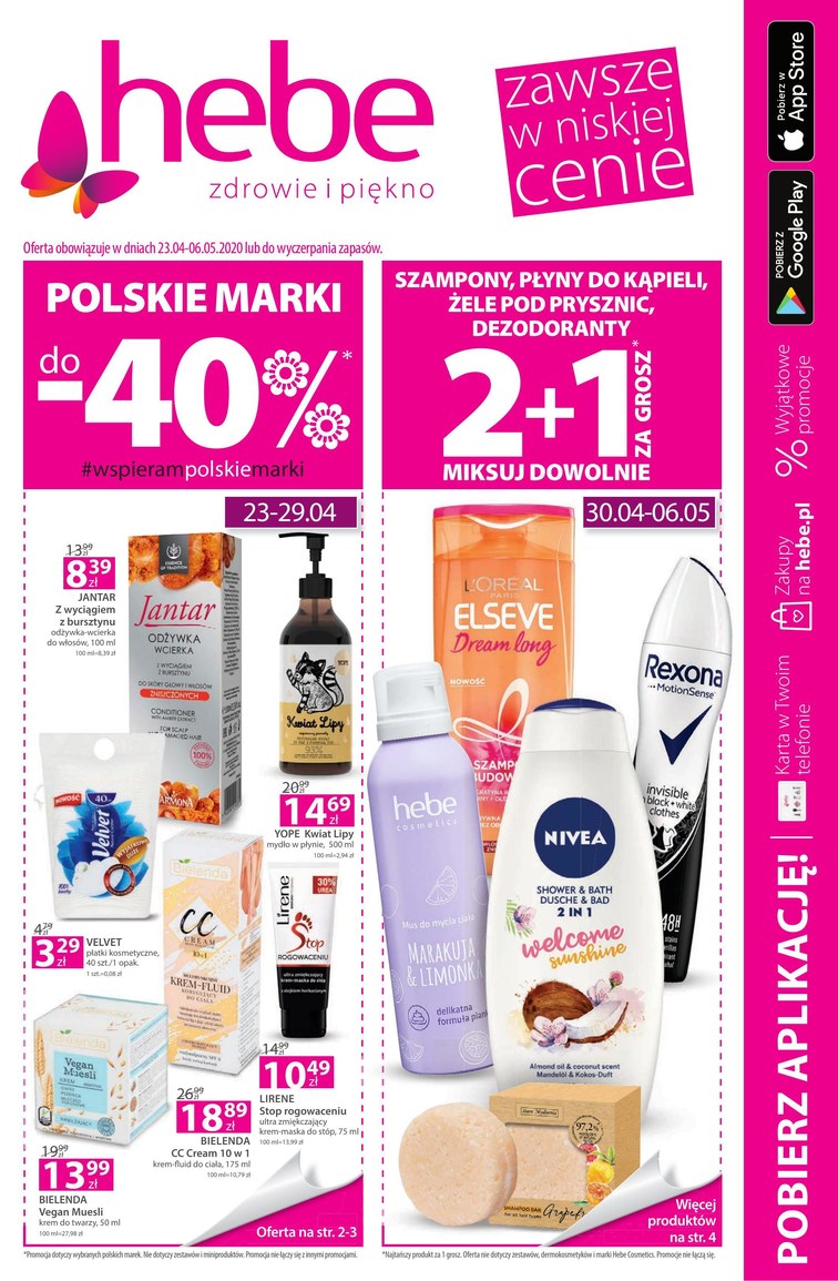 Hebe Gazetka Promocyjna oferty, rabaty, kupony [22.04 do Hebe Gazetka Promocyjna oferty, rabaty, kupony [22.04 do