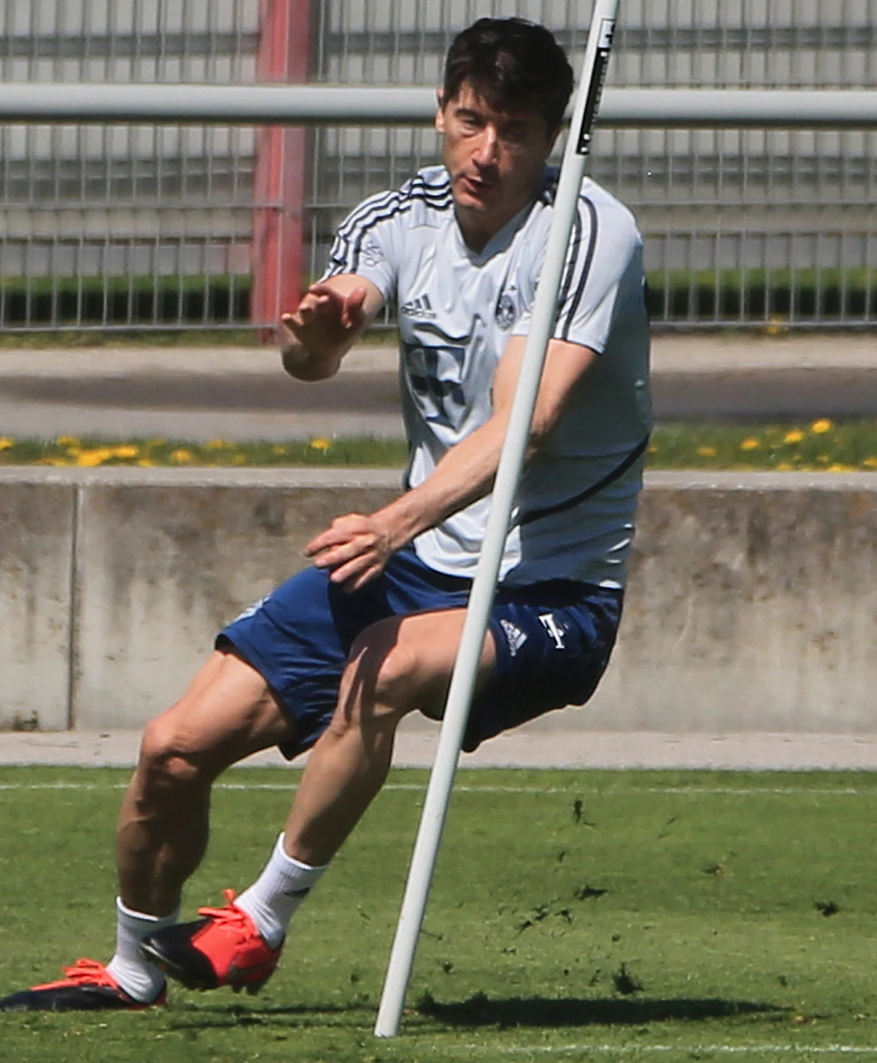 Robert Lewandowski na treningu