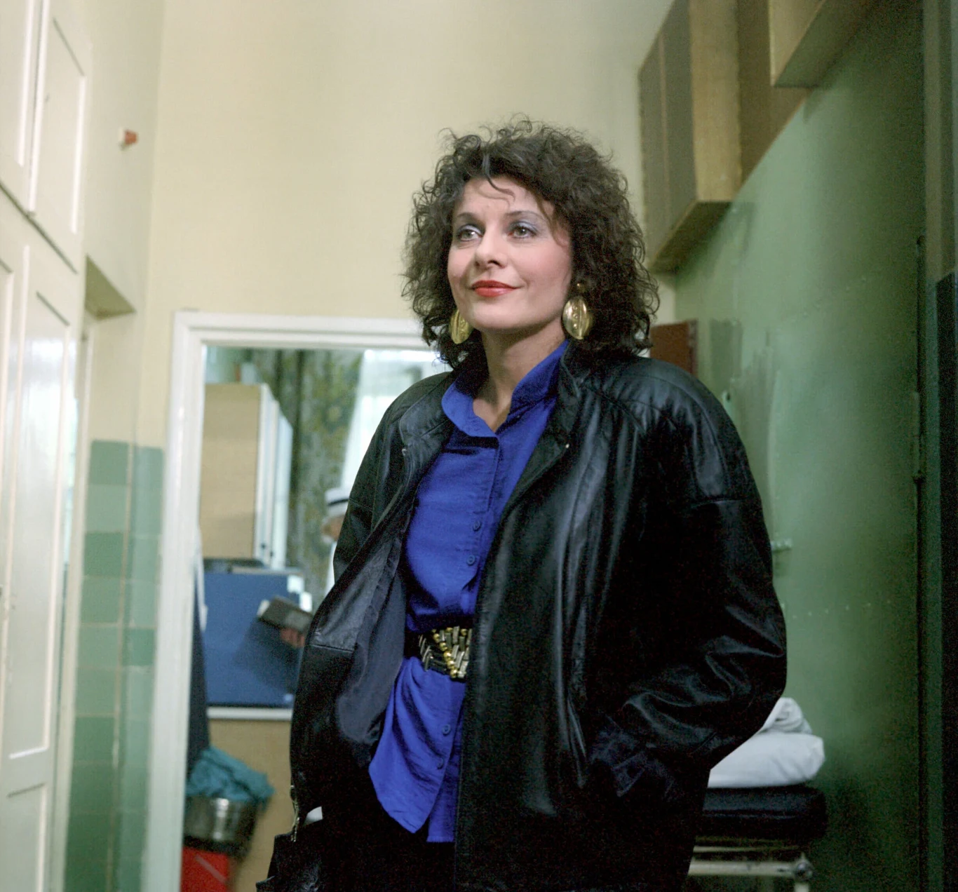 Anna Chodakowska na planie serialu 