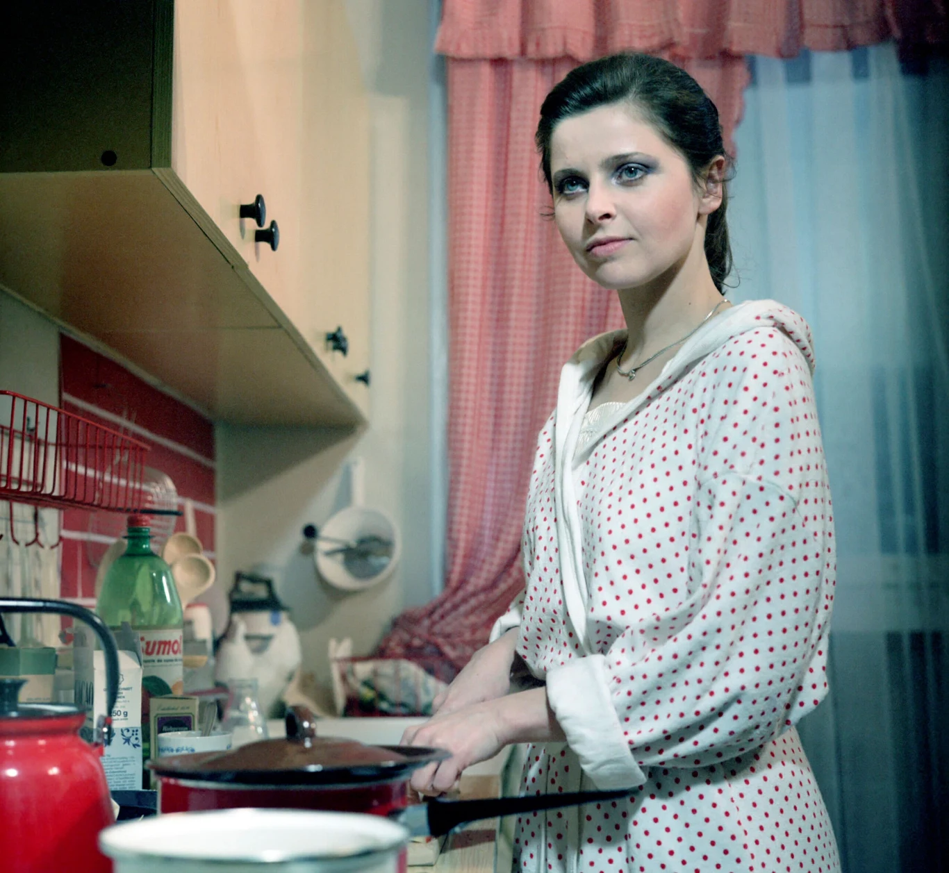 Renata Pękul na planie "W labiryncie".