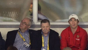 Aleksander Malcew (w środku). Z prawej Aleksander Owieczkin