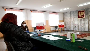 Lokal Obwodowej Komisji Wyborczej nr 7 w Siedliskach w gminie Medyka na Podkarpaciu