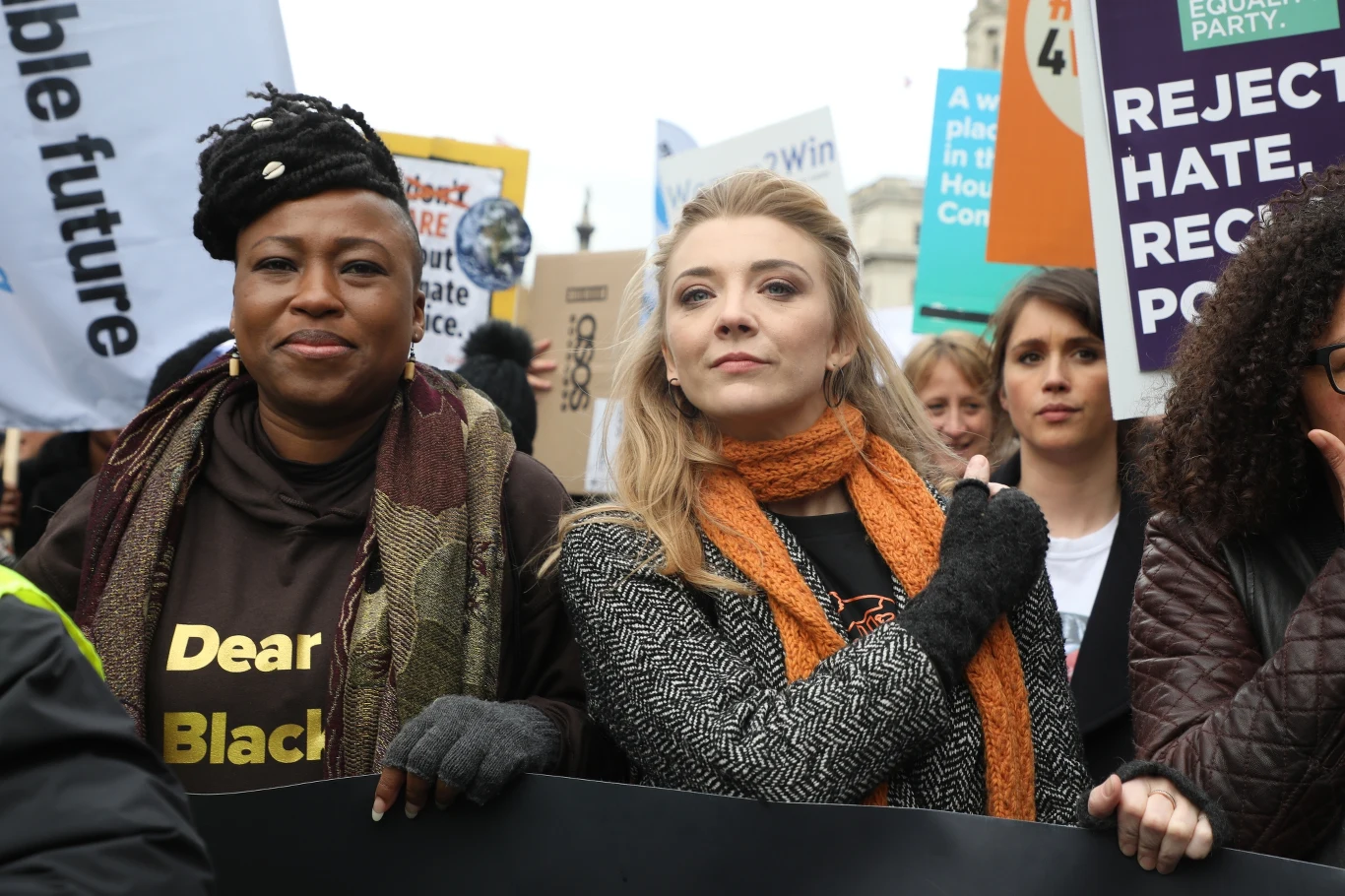 Natalie Dormer na zgromadzeniu #March4Women2020