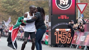 Eliud Kipchoge z żoną Grace