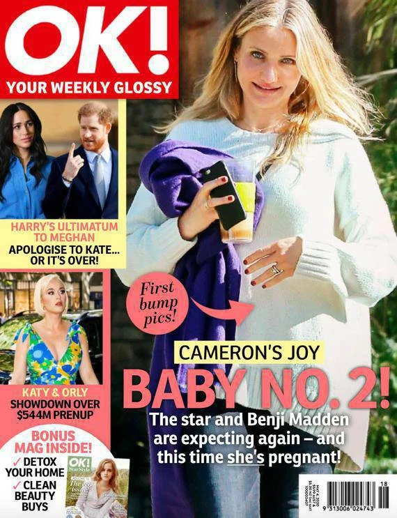 Magazyn "OK" twierdzi, że Cameron Diaz jest w ciąży Magazyn "OK" twierdzi, że Cameron Diaz jest w ciąży