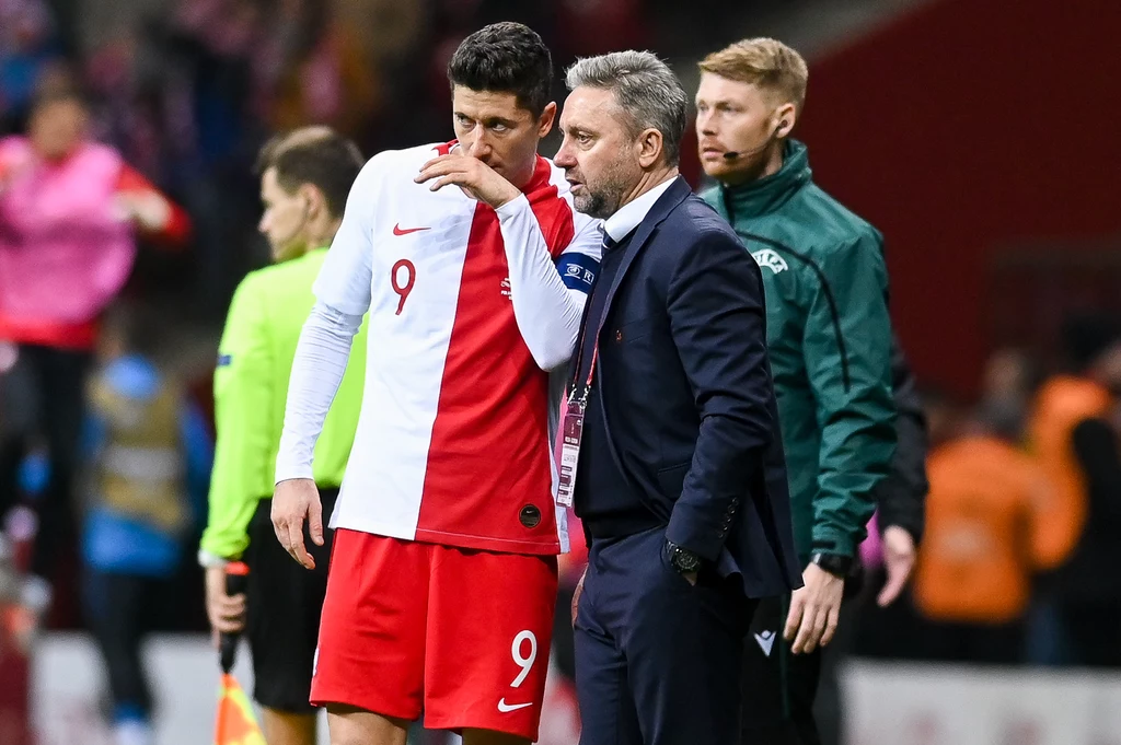 Robert Lewandowski i Jerzy Brzęczek Robert Lewandowski i Jerzy Brzęczek