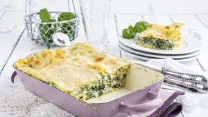 Wegetariańska lasagna z sosem beszamelowym