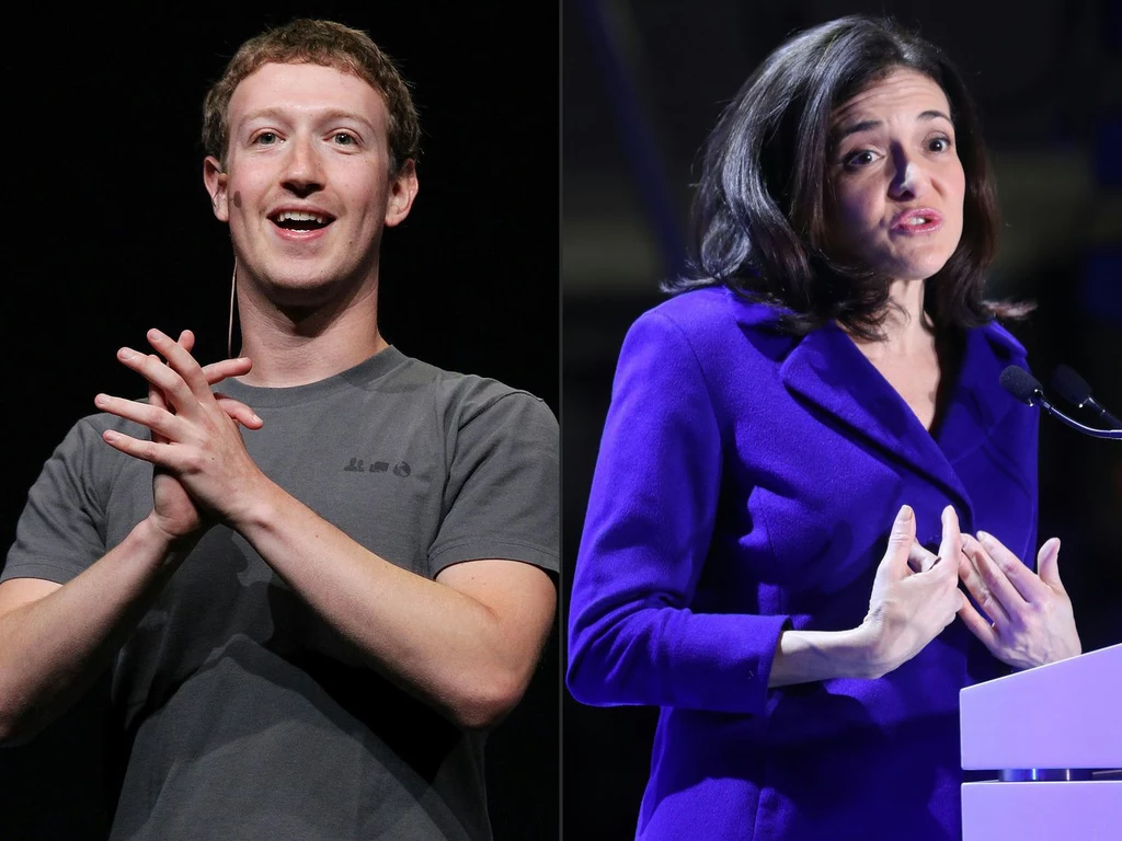Założyciel Facebooka Mark Zuckerberg i Sheryl Sandberg, jedna z dyrektorek platformy. Założyciel Facebooka Mark Zuckerberg i Sheryl Sandberg, jedna z dyrektorek platformy.
