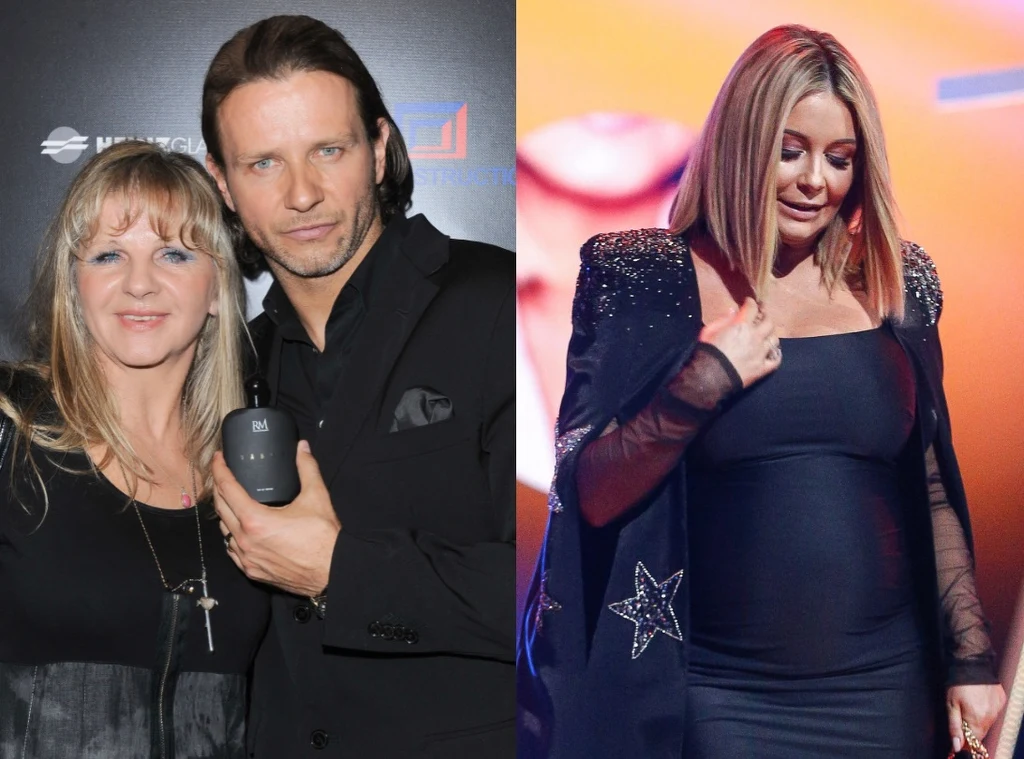 Radosław Majdan z mamą i Małgorzata Rozenek