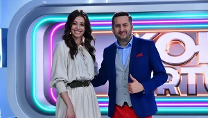 Izabella Krzan i Norbi - prowadzący "Koło fortuny"