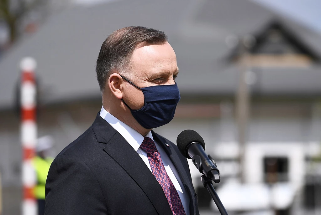 Prezydent Andrzej Duda podczas konferencji prasowej Prezydent Andrzej Duda podczas konferencji prasowej