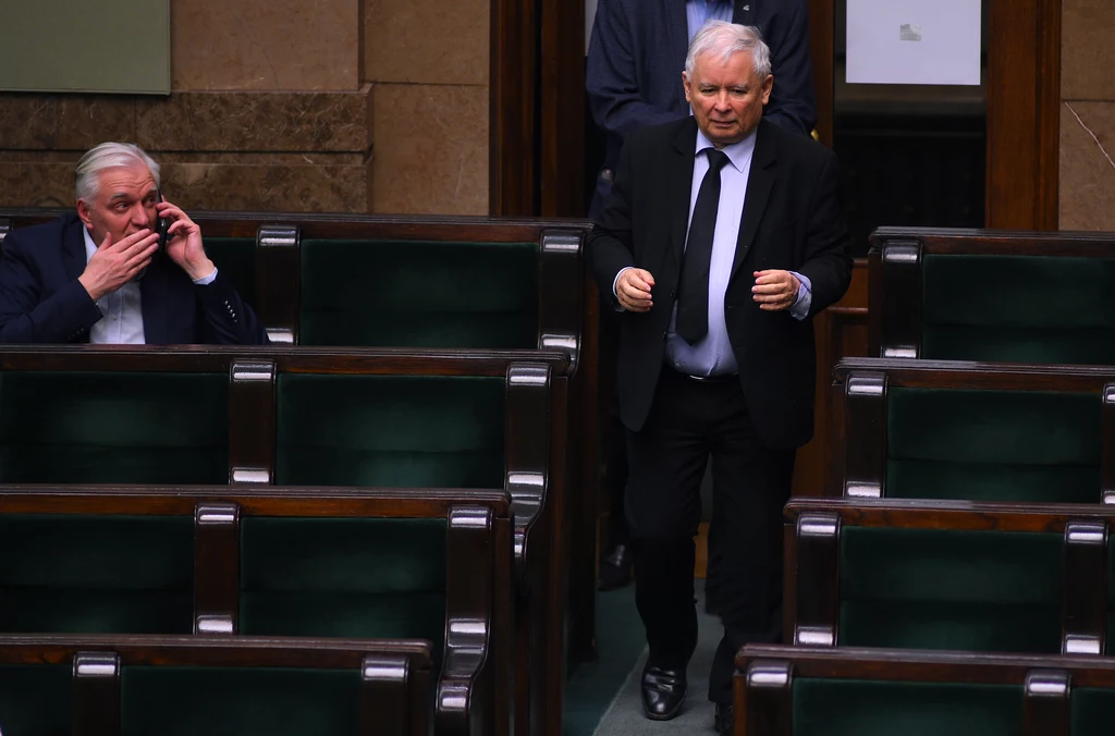 Jarosław Gowin i Jarosław Kaczyński w Sejmie