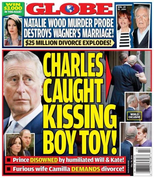 Okładka tabloidu "Globe" 