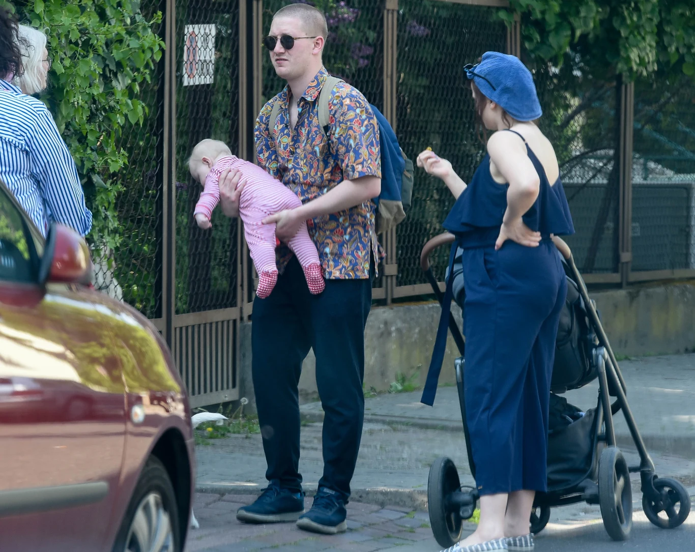 Jan Królikowski z synem Józiem i Joanna Jarłomowicz Jan Królikowski z synem Józiem i Joanna Jarłomowicz