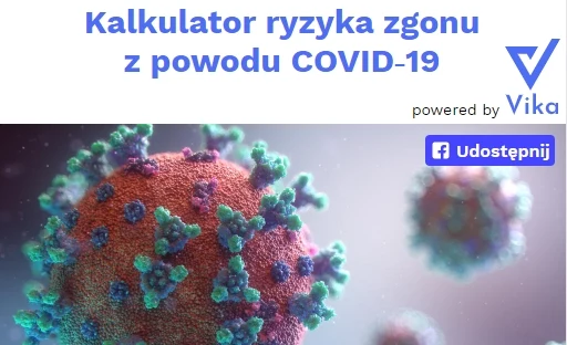 Kalkulator ryzyka zgonu z powodu COVID‑19