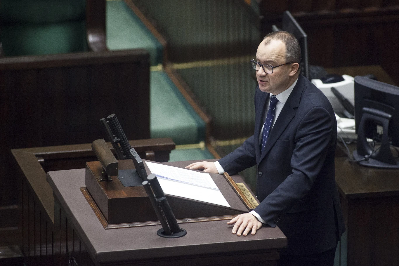 Adam Bodnar podczas przemówienia w Sejmie Adam Bodnar podczas przemówienia w Sejmie