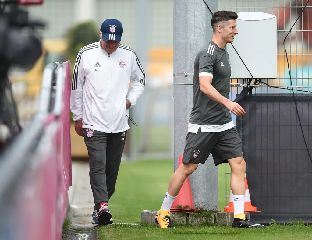 Carlo Ancelotti i Robert Lewandowski Carlo Ancelotti i Robert Lewandowski