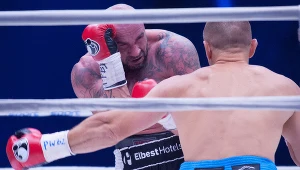 Przemysław Saleta (z lewej) w walce z Tomaszem Adamkiem w 2015 roku